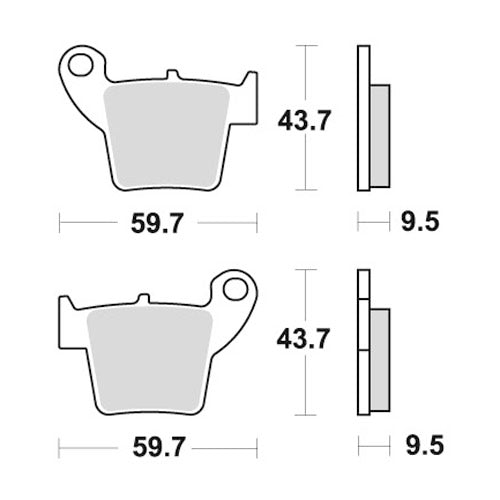 Pastiglie Galfer posteriori standard