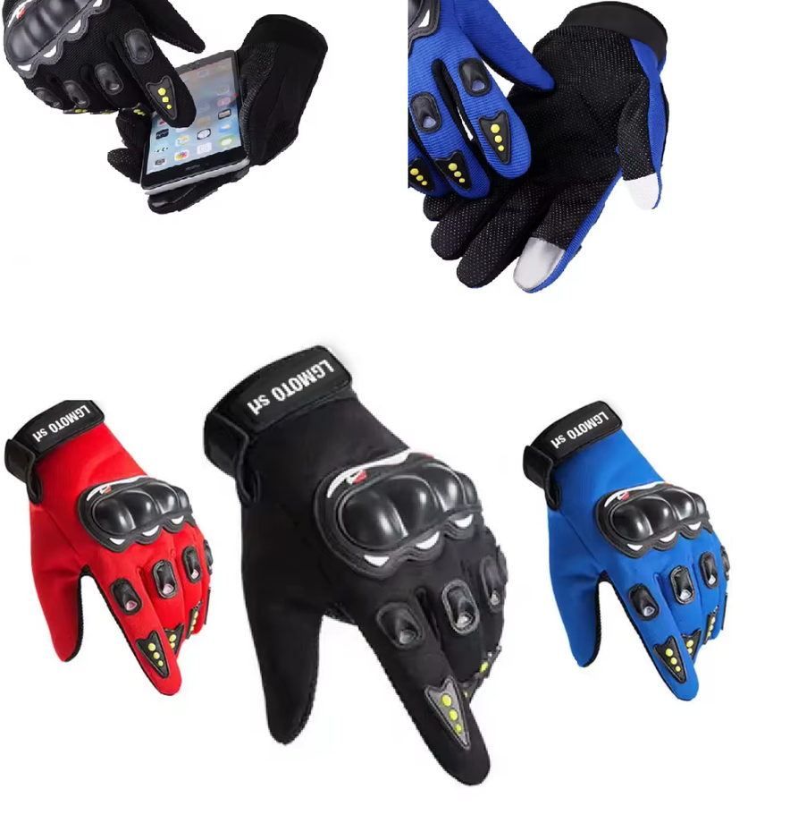 Guanti Moto Estivi Con Protezione - Touchscreen, Antiscivolo, Impermeabili E Traspiranti, Taglia Unica M/L - Foto 5