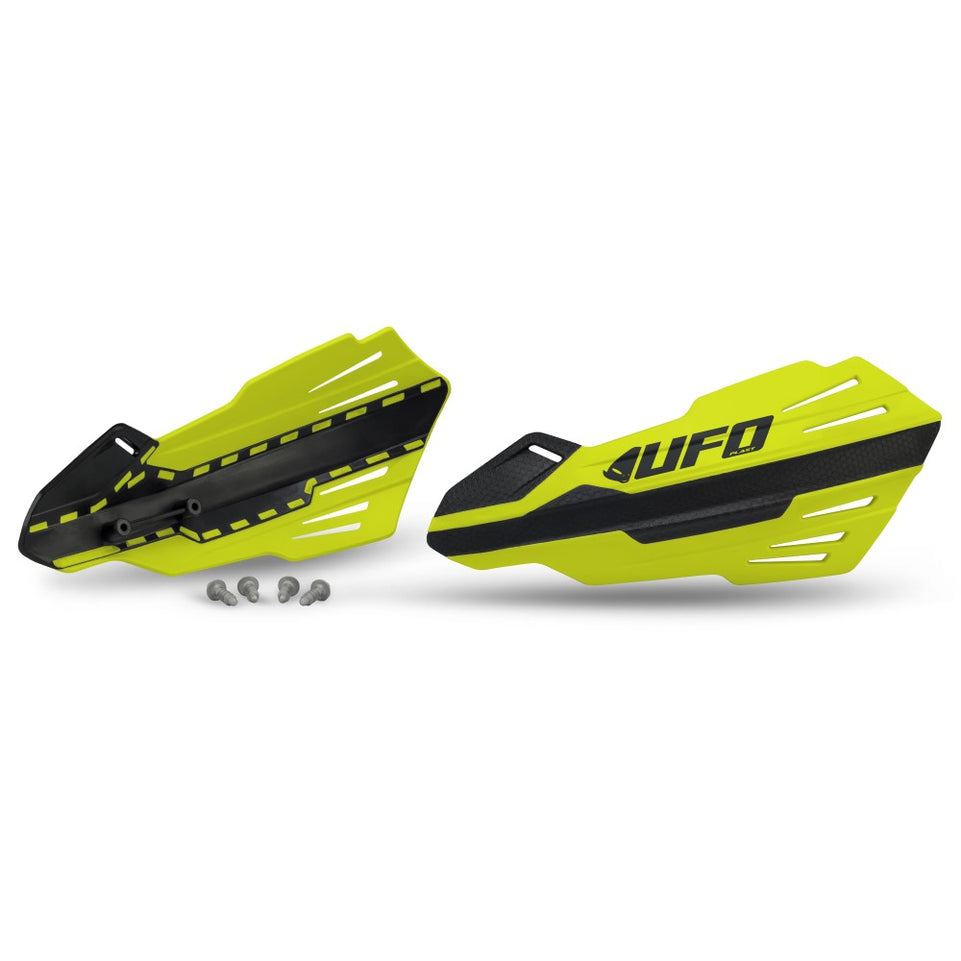 Coppia paramani UFO FERITOIE per attacchi OEM Husqvarna/KTM gialli