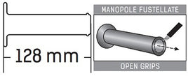 Manopole Domino Style 1140eLEFANT Strada in gomma chiuse Moto Scooter Universali 128mm - LGMoto SRL