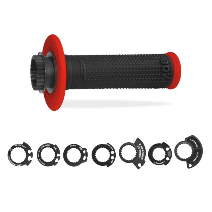 Coppia manopole Lock-On Pro Grip 708 - rosso nero