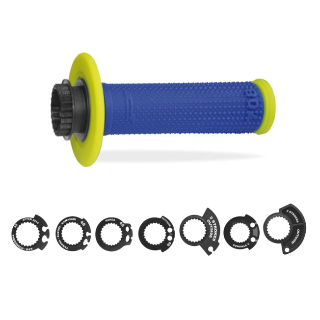 Coppia manopole Lock-On Pro Grip 708 - giallo fluo blu