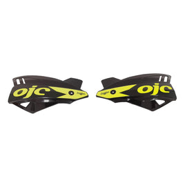 Coppia paramani OJC SHARK universali neri (adesivo giallo fluo)