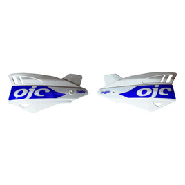 Coppia paramani OJC SHARK universali bianchi (adesivo blu)