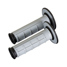 Coppia manopole Renthal Dual Half Waffle - nero grigio