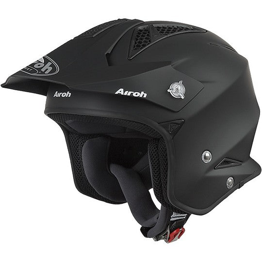 Airoh TRR S Casco Jet/Trial Fibra Omologato Nero Opaco Matt Black TRRS14 - LGMoto SRL