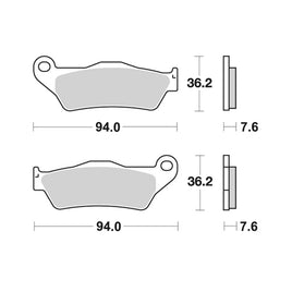 Pastiglie WRP anteriori ceramic