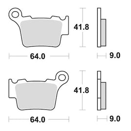 Pastiglie WRP posteriori ceramic