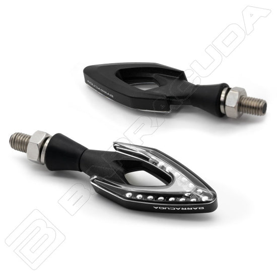 Barracuda coppia frecce Freccia Led Nere Omologate Universali Moto - LGMoto SRL