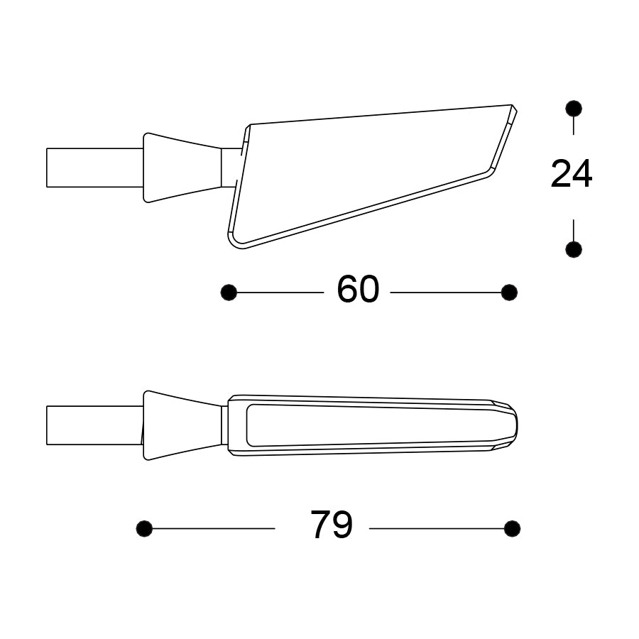 Barracuda Coppia Frecce Sequenziali SQ-LED B-LUX Alluminio Omologate Universali Moto