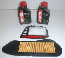 KIT TAGLIANDO OLIO MOTUL 5000 10W40 FILTRI ARIA YAMAHA X MAX 250 2005 2006 2007 - LGMoto SRL