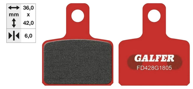 Galfer Coppia pastiglie rosse freno posteriore per Montesa - LGMoto SRL