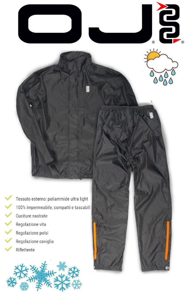 OJ Kit Antipioggia Pioggia Scooter Moto Impermeabile Giacca + Pantalone Acqua - LGMoto SRL