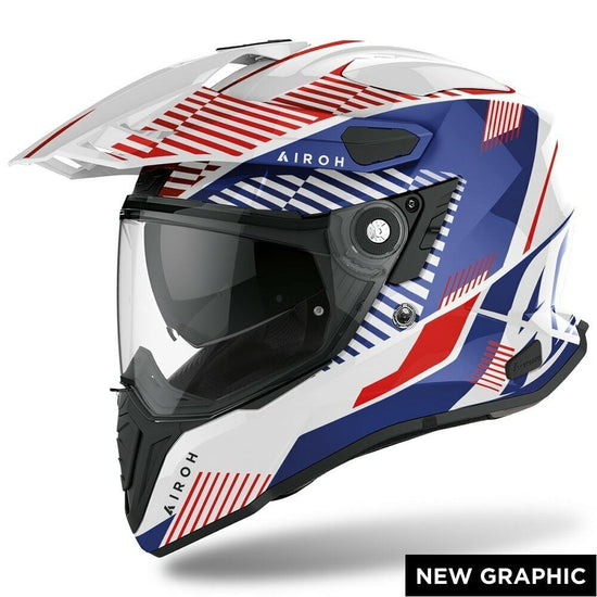 Airoh Casco On/Off Commander BOOST White/blue Gloss - LGMoto SRL