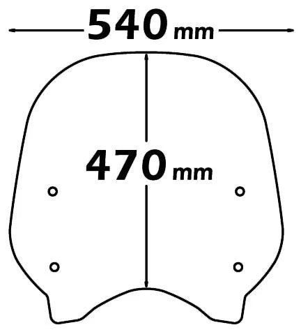isotta parabrezza Maxi per attacchi originali per Honda SH 300 2006-2010