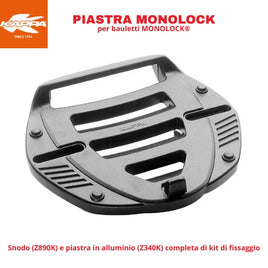 Kappa Piastra MONOLOCK® in alluminio con Kit Fissaggio per Bauletti MONOLOCK® - LGMoto SRL
