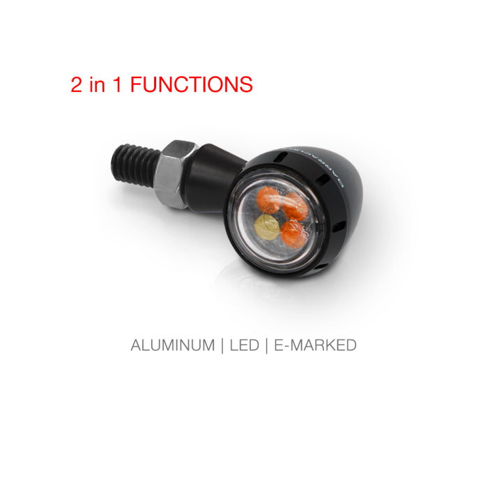 Barracuda Coppia Frecce Led Optical S-LED 2 B-LUX Alluminio Billet Omologate Universali Moto