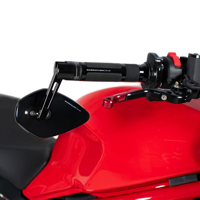 Barracuda Coppia Specchietti Retrovisori SKIN-X BAR END B-LUX Universali per Moto
