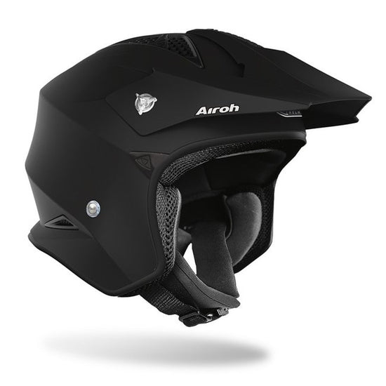 Airoh TRR S Casco Jet/Trial Fibra Omologato Nero Opaco Matt Black TRRS14 - LGMoto SRL